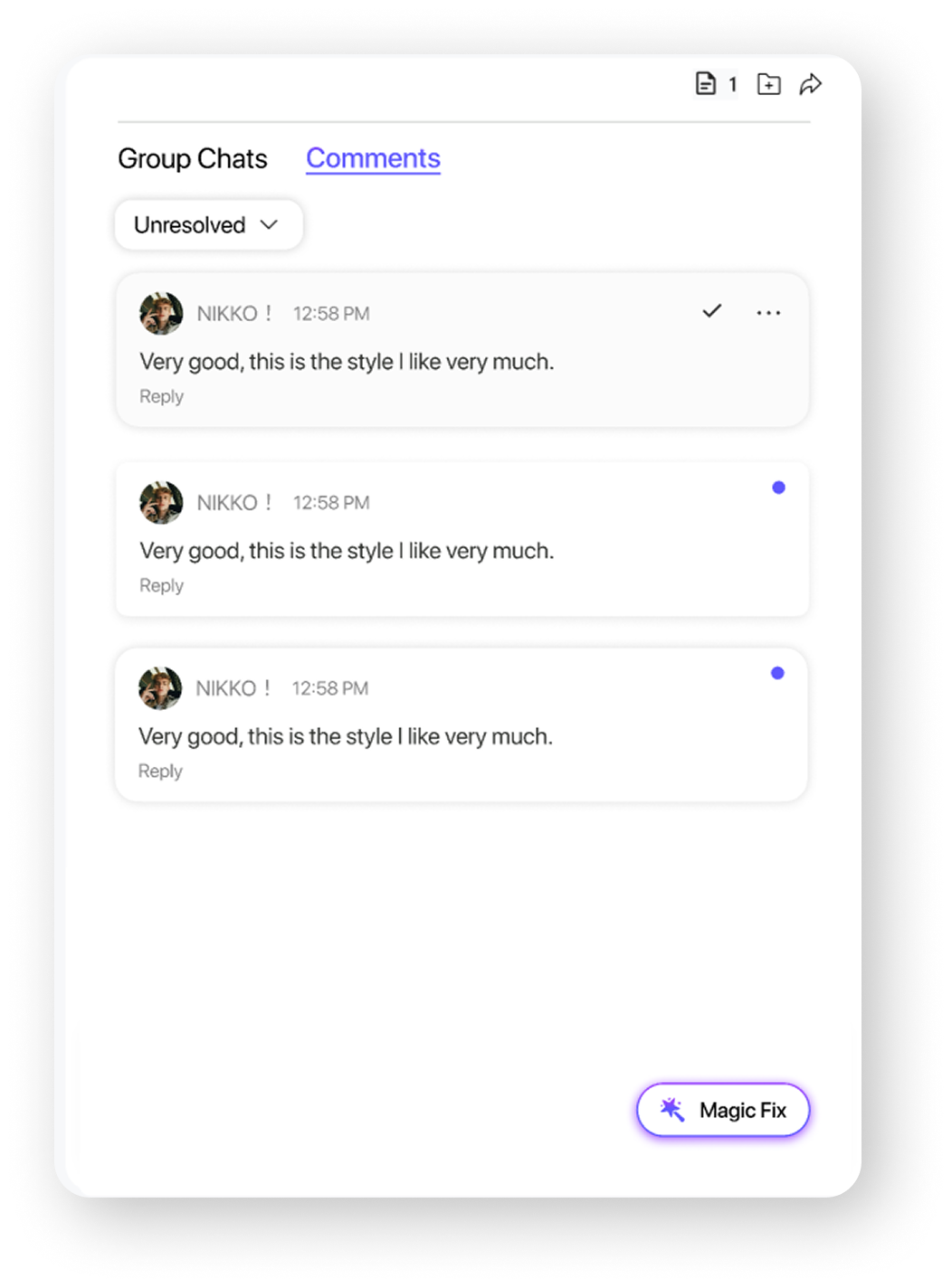 View, edit and manage comments